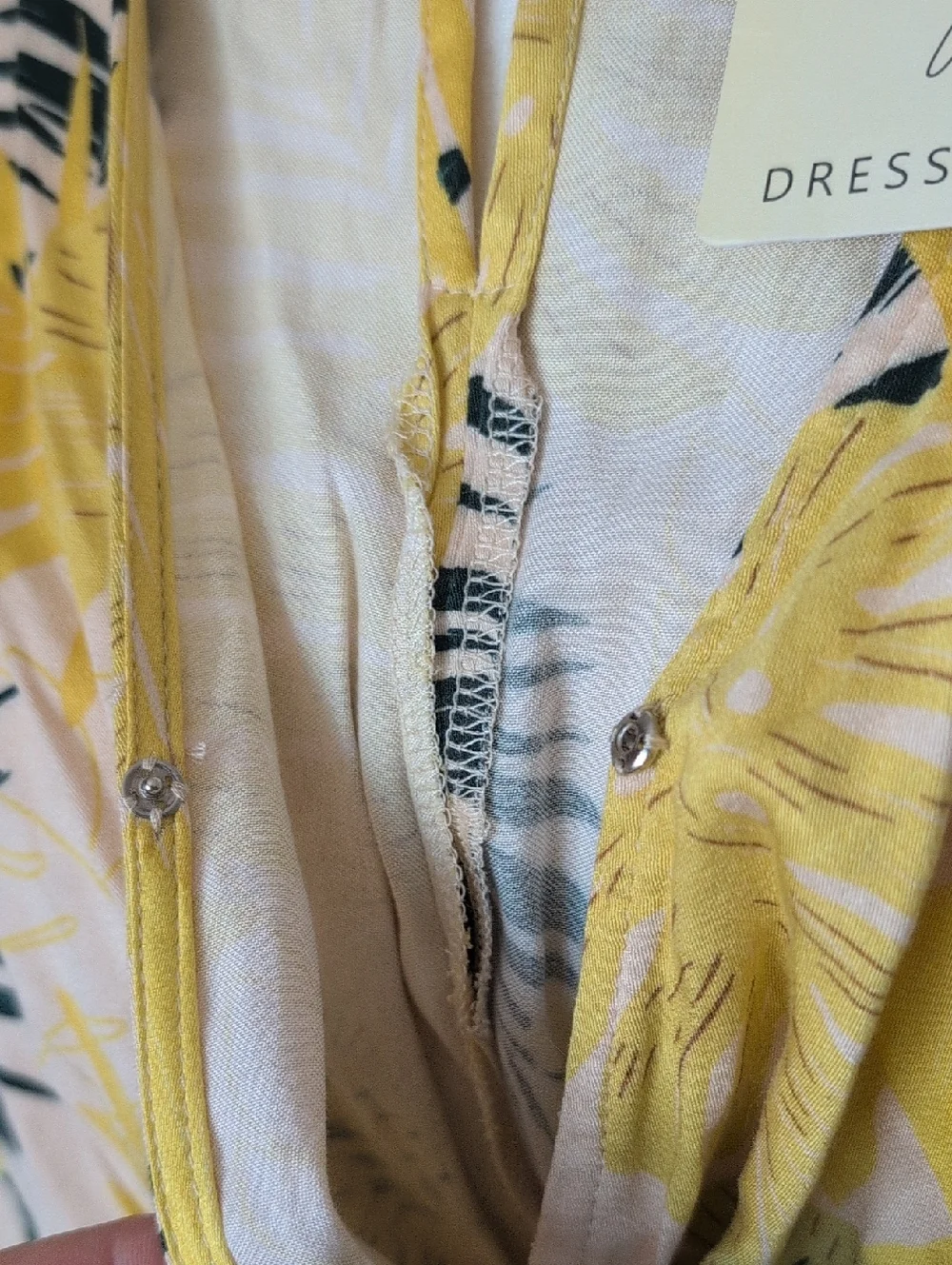 NWT Dress Forum Pink and Yellow Tropical Print Romper Size Medium - Picture 7 of 9
